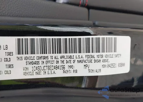 2014 Dodge Durango R/T из США, поврежденный, VIN 1C4SDJCT6EC484156